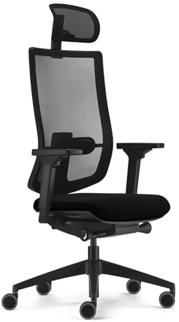 Sedus, se:do PRO Light 2, ergonomischer Bürostuhl, Netzmembran, schwarz, Lordosenstütze, Nackenstütze, höhenverstellbar