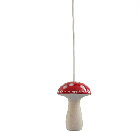 Sass & Belle Mushroom Light Pull - Ceramic Decorative Bathroom Light Pull Cord Designed by Sass and Belle