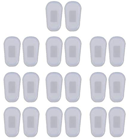 10 Pairs Air Bag Eyeglass Nose Pads Air Chamber Eyeglasses Nose Pads D-Shape Push-in Soft Silicone Nose Pads