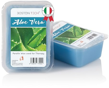 Paraffine Boston Tech pour les mains et les pieds, antioxydant doux, hydratant, traitement professionnel de l’arthrite, de l’arthrose et des douleurs articulaires, 2 blocs de 450 g, Aloe Vera