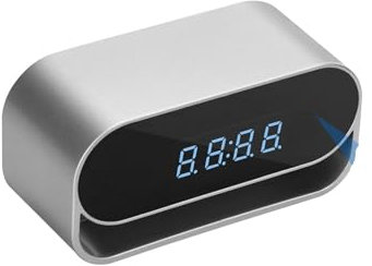 KKENZA Orologio con telecamera 4K HD - Telecamera di sorveglianza nascosta con WiFi, visione notturna, rilevamento del movimento, visualizzazione remota, registrazione, app, batteria