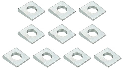 PATIKIL 10 Pezzi M12x28mm Rondelle Quadrate Smussate Piastra Cuneo Argento