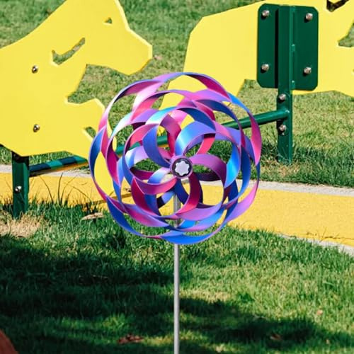 Fenayuu Moulin à vent de jardin, moulin à vent coloré pour le jardin et le jardin, moulin à vent pour mur extérieur, porte, clôture, 16 cm