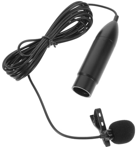 BESPORTBLE Microfono Lavalier Clip da Bavero e Connettore Xlr Tre Pin Microfono Condensatore Portatile da Cavo da Metri per Registrazioni e Live Streaming