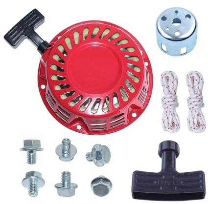 Kit de Arranque Manual con arrancador de Retroceso Compatible con cortacéspedes GX120, GX160 y GX200 de 5,5 HP y 6,5 HP (196 CC).