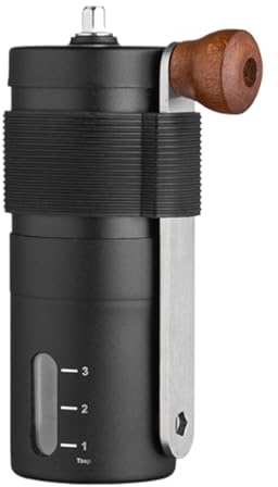 Molinillo de café manual – Cónico de acero inoxidable, molinillo de café manual portátil | Herramienta de molienda de café desmontable y duradera para la limpieza de preparación de café