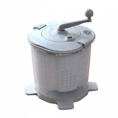 rockible Lavatrice Manuale Mini Lavatrice Centrifuga Asciugatrice Portatile a Manovella in Polipropilene con Contenitore Stabilizzato E Funzione Rotazione Adatta per Case Piccole Uffici