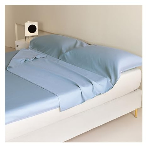 GBHMJU Hüttenschlafsack Leichter Ultra leicht klein dünn Reiseschlafsack Schlafsack Inlett atmungsaktiv seidig weich für Backpacking Hostels und Berghütten(Blue A,130x210cm-51x82)