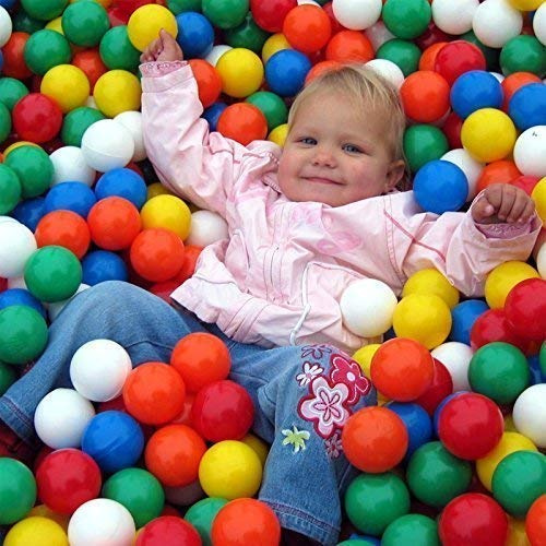 Euromatic Spielbälle 500 Stück 75mm - 7,5 cm Bälle für Kinder Bällebad Babybälle Plastikbälle ohne gefähliche Weichmacher -TÜV Zertifiziert