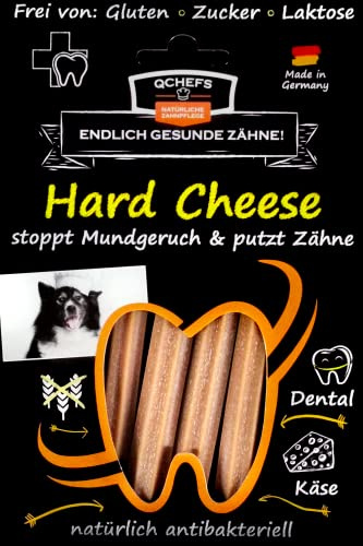 Hard Cheese 4er | Dogs Dental Care Snack | Chews against Bad Breath & Gingivitis | Scaler | Dogs treat | Cheese - naturally antibacterial