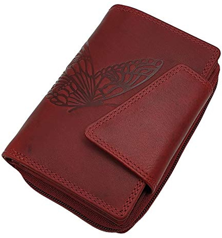 myledershop Rindleder Damen Geldbörse mit RFID & NFC Schutz