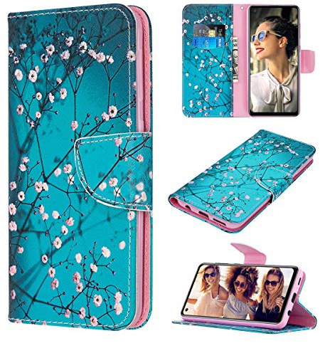 FCHUI for Samsung A51 Case, for Samsung Galaxy A51 Case Women Men Card Slots Magnetic Closure Kickstand Full Protection Premium Leather Flip Wallet Phone Case Cover