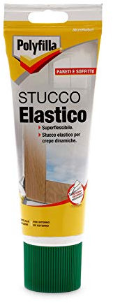 POLYFILLA STUCCO ELASTICO per muro Interno e Esterno, Flessibile e Resistente alle Dilatazioni per per crepe vive su qualsiasi supporto muro cemento legno metallo plastica, in PASTA, BIANCO 330 GR