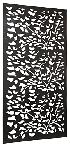 MirrorOutlet Metal Garden Screen Extra Large Leaf Effect 120cm x 60cm (4ftx2ftmax)