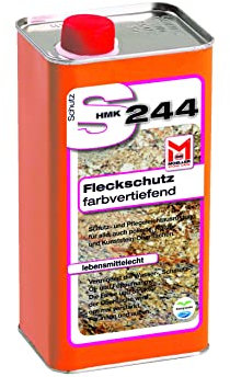 Moeller Stone Care - HMK S244 Antimacchia - Profondità del colore - 0,25 litri - Impregnazione speciale pronta all'uso contenente solvente con approfondimento della tonalità