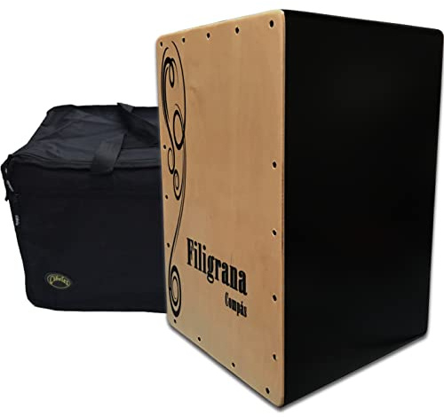 Cajon Flamenco Filigrane Zirkel (Deckel Natur)