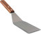 Spatola in acciaio inox, spatola per spatola, pesante, paletta per barbecue in acciaio inox, con manico in legno, per tappetanyaki, barbecue, bistecca, pizza