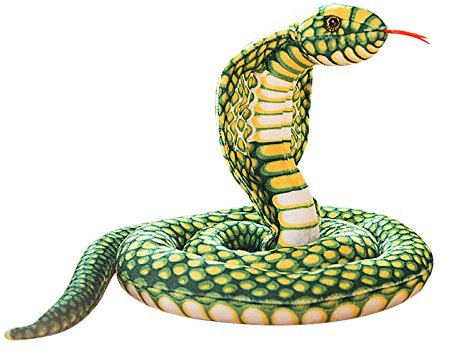 JIAHG Große Plüschtier Plüschschlange Kuschelschlange Realistische Schlange Plüschstofftier Riesige Schlange Kuscheltier Stofftier Spielzeug Stoffschlange, 170 cm