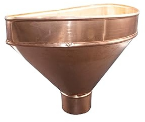 IMBUTO Raccoglitore in alluminio per grondaia - Modello Catania - Diam. Ø80mm Ø100 mm - Vari colori disponibili (Testa di moro, Bianco grigio, Silver, ecc.) (Ø100, Rame grest)