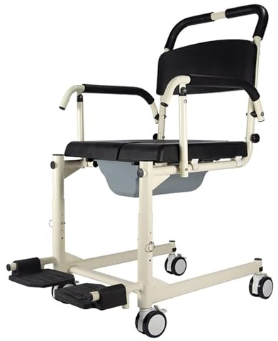 Chaise percée for personnes âgées, chaise de toilette, douche, ascenseur, transfert, fauteuil roulant de douche avec chaise percée for personnes âgées handicapées