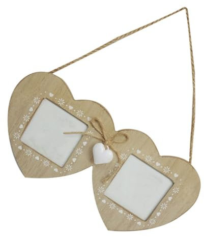 Zerodeko 1stk Fotorahmen-ornamente Holzschild Holzdekor Holzherz Bilderrahmen Zum Aufhängen Fotodisplay Zum Aufhängen An Der Wand Ländliche Einrichtung Hölzern Holzrahmen Herzförmig