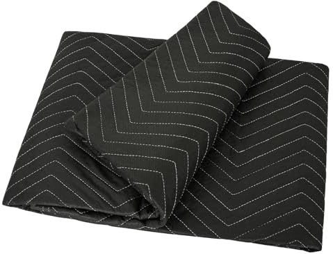 AKOZLIN Lot de 1 Couvertures de Déménagement, 182,9 x 101,6 cm, Noir