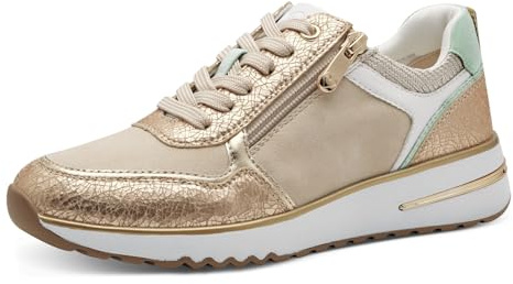 Marco Tozzi Damen Sneaker flach mit Reißverschluss Chunky-Sohle