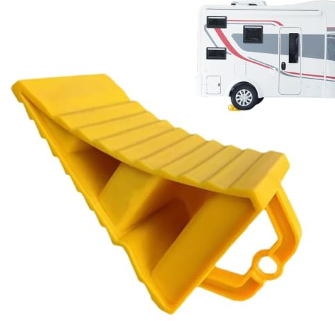 Fermaruota per Auto - Cunei per Ruote Antiscivolo Multiuso | Cunei per Pneumatici Gialli Portatili, Ferma Pneumatici Resistenti all'Usura per Camion, camperr, rimorchi, Veicoli, camperr, furgoni