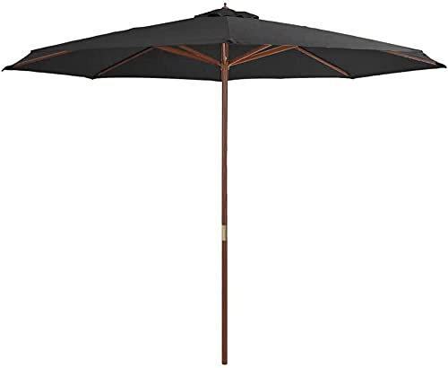 Ampelschirm Terrasse UV-Schutzschirme, Sonnenschirme für den Außenbereich mit Holzstangen Anthrazit Familiengarten Rasengarten Outdoor Living Outdoor-Schirm Sonnenschirm Terrassenschirm