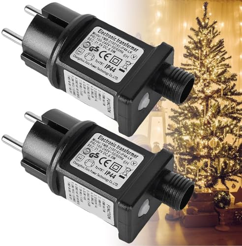 Fuente de alimentación LED de 31 V, adaptador de corriente con función de memoria y temporizador, controlador de transformador LED de 8 modos, enchufe IP44, adaptador de repuesto de 6 W