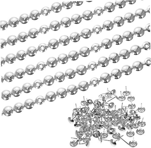 OKUMEYR Dekorative Polsternägel Streifen 1m Silber Glatte Oberfläche Eisennägel Möbel Nagelkopf Dekoration Für Sofa Stuhl Schrank Möbelfurnier