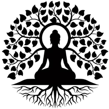 Kuntesetty Buddha Baum Metall Wanddeko für religiöse Zwecke, 40 cm