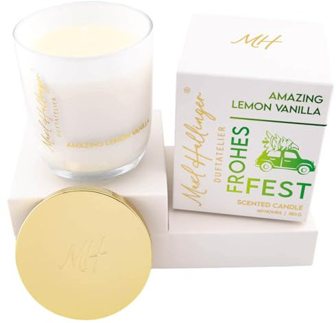 Hallingers Genuss Manufaktur Weihnachts Duftkerze aus Sojawachs bis 40h Maxl Hallinger, scented candle, Duftkerzen im Glas