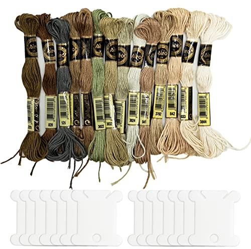 14 skinn broderigarn halloween gradient brunt broderigarn korsstygn trådar vänskapsarmband fena med 14 garnspolar