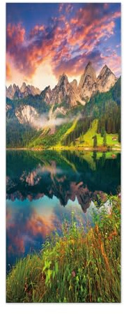 Adesivo Per Porte 3D Per Porte Interne Laghi di montagna Alla Moda Fotomurali Autoadesivi Per Porte, Carta Da Parati Soggiorno Camerette Art Applique L80 x A210cm