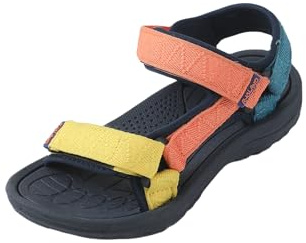 R-ISLAND Sportsandaler för barn, unisex, vattentäta och bekväma, öppen tå, sommarsandaler, sport, vandring., svart, 35 EU