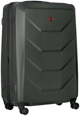 WENGER Prymo Large Hartschalenkoffer mit 4 Rollen, Trolley, Groß, 93 (107) l, Sicherheitsschloss, Damen Herren, Reisen Urlaub, Anthrazit, 653637