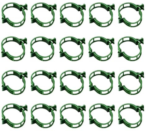 Pflanzenclips, 1000 Stück, Pflanzenstütz-Clips, Kunststoff-Spalier-Clips, Gartenclips für Weinreben, Tomaten, Ranken, Gemüse, Pflanzen für Kletterpflanzen (grün)