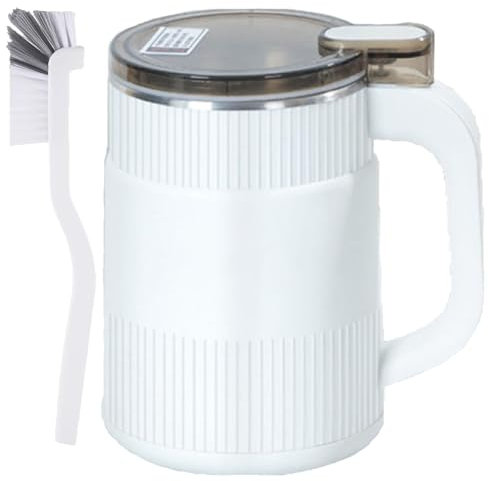 Moulin à Café électrique Grande Capacité, Broyeur à Grande Vitesse, En Acier Inoxydable, Design à Une Touche, Petit Broyeur électrique Portable for Farine, Poivre, Blé, Céréales, Haricots(blanc)