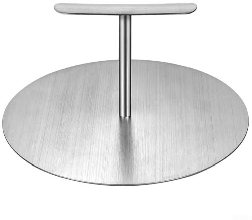 Efficiente pressa per hamburger in acciaio inox, per scottare hamburger, bistecche e altro (18 cm)