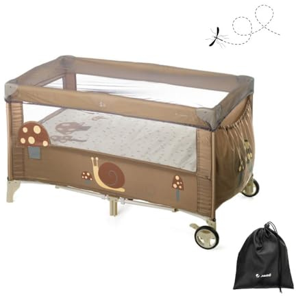 Jané Moskitonetz Reisebett Baby Universal, Insektenschutz, Atmungsaktiv, Einfach Anzubringen, bis 120x60 cm, mit Tasche