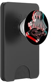 Ghost DJ Headphones Fantasma Tocadiscos Halloween Música PopSockets PopWallet para MagSafe