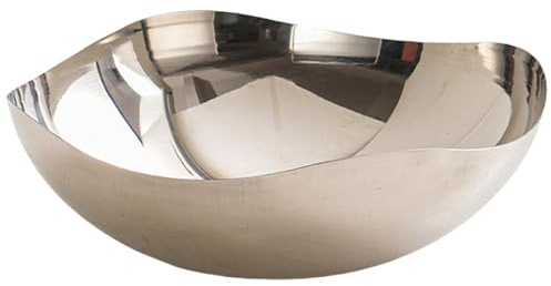 Xanorrg Stainless Steels Fruit Bowl Metal Salad Dining Table Centerpiece Decorative Modern Fruit Basket Enduring Countertops Snacks Tray