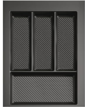 woplus Besticklåda för lådor 40 cm grafit matt 35 x 49 cm – kan skäras till storlek (B: 35–29 cm) (D: 49–42 cm)