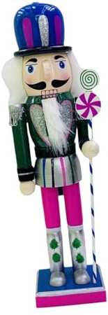 Guangcailun de Cascanueces de Para Madera, Muñeco, Escultura, Muñeco, Navidad, Oficina, Hogar, 38 cm, Cascanueces Navideña, Coleccionable para Fiestas, Etc. Escultura,