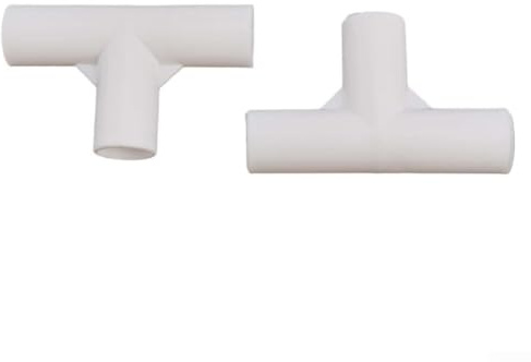 Shophubio 3-Wege-Zeltstangen-T-Verbindungsstück, 16 mm Innendurchmesser, für Camping, Vordach und Gartenrahmenmontage, werkzeuglose Installation, weiß, 10-teiliges Set (T-T-Stücke)