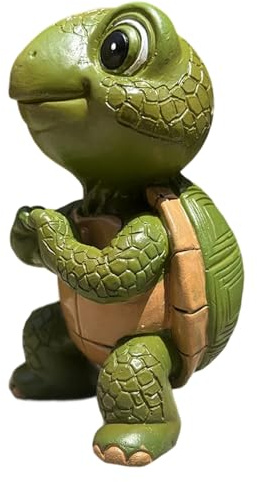 Generico Figura da Giardino con Tartaruga - Graziosa Decorazione da Giardino per Esterni, Decorazione con Figura di Animale per Balcone, Soggiorno, Patio, Prato, Stagno | Divertimento per Gli da giar
