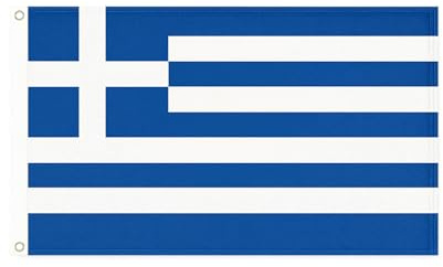 Brick Takeover Bandera de los países de Grecia, 150 x 90 cm, con ojales metálicos
