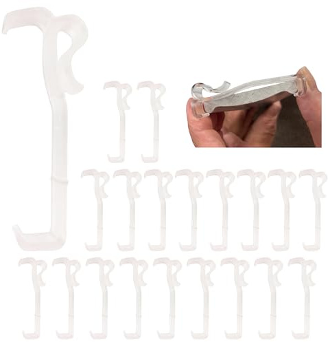 Amazing Drapery Hardware 2.5 Inch Clear Valance Clips for Top Blind Brands & Window Shades, 20-Pack - Sturdy Plastic Brackets, Ideal for Wood, Faux Wood & Metal Treatments in Home & Office Settings