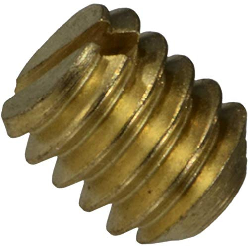 Hard-to-Find Fastener, 014973153366, 1/4-20 Steel Coarse Thread Slotted Headless Set Screws (for Door Knobs), 1/4-20, Piece-20